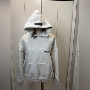 Essentials Light Gray Hoodie Sweater for Men